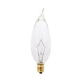 Satco 25 W CA8 Decorative Incandescent Bulb E12 (Candelabra) Warm White 2 pk S3774